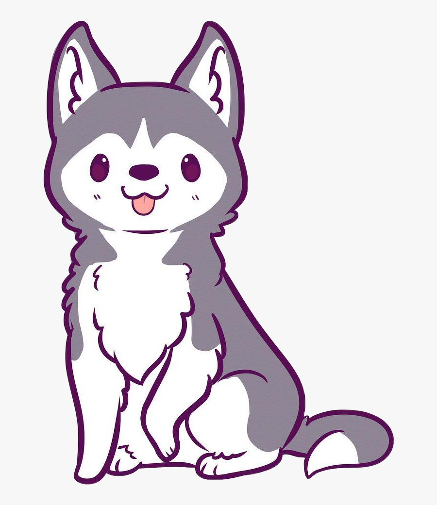 Pencil Clipart Kawaii - Kawaii Husky, Transparent Clipart