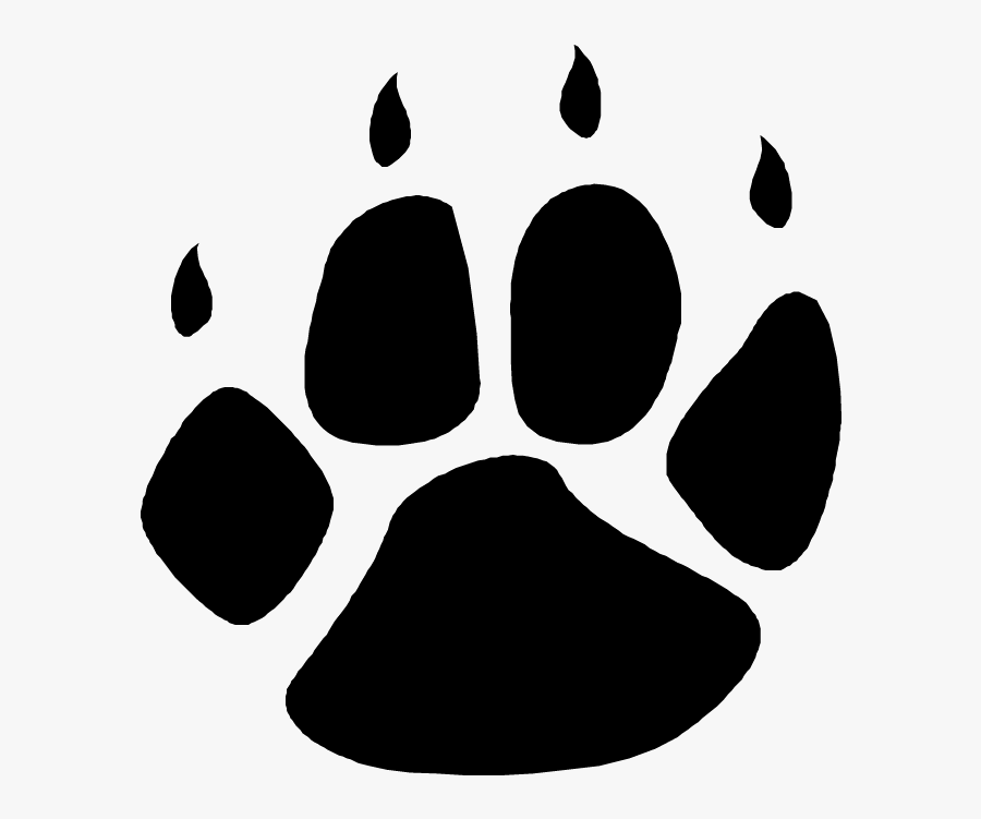 Bobcat Paw Print Clipart - Bear Prints Clip Art, Transparent Clipart