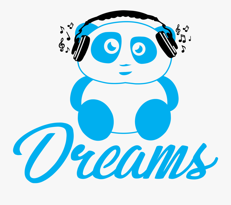Headphones Clipart Listening Post - Panda Listening To Music Png, Transparent Clipart