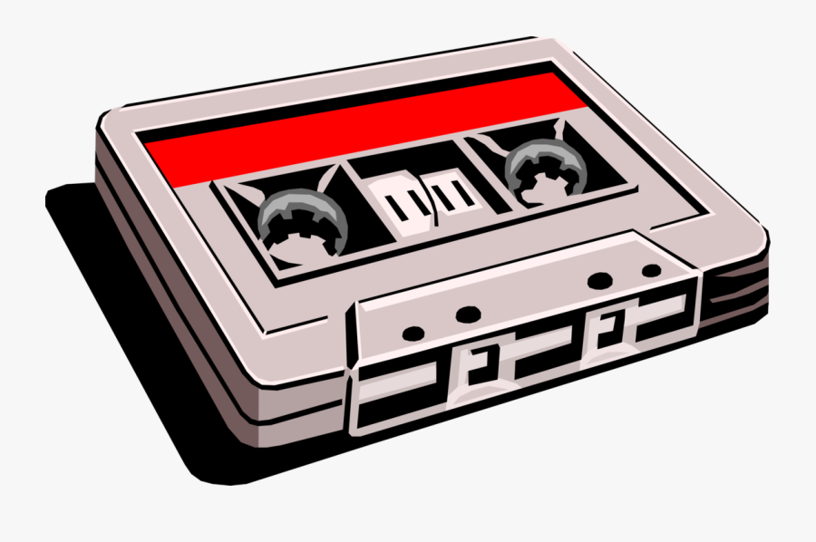 Vector Illustration Of Cassette Tape Audio Cassette - Cassette Tape Royalty Free, Transparent Clipart