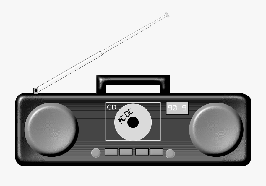 Boombox Vector Clipart Boombox - Background Cd Transparent, Transparent Clipart