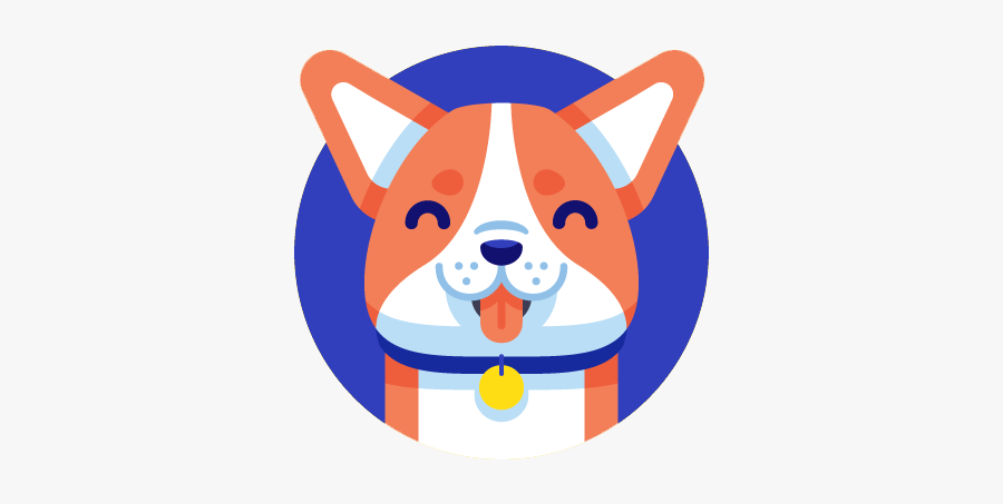 Clip Art Pembroke Welsh Corgi Design - Dog Flat Design Png, Transparent Clipart