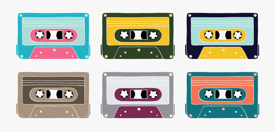 Clip Art Cassette Vector - Transparent Cassette Tape Vector, Transparent Clipart