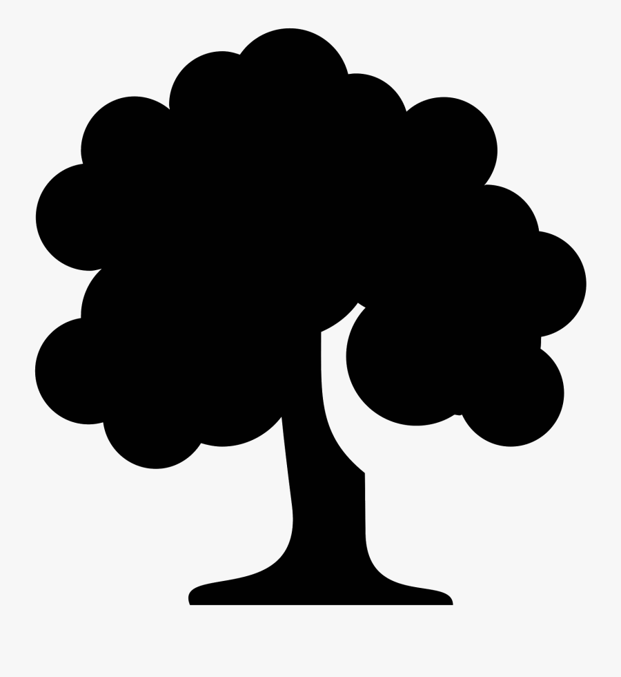 Oak Tree Silhouette Png Download - Tree Icon Png, Transparent Clipart