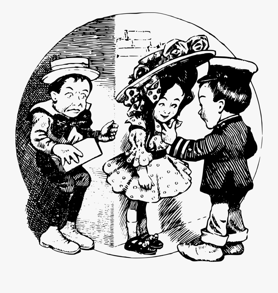 Angry Little Boy - Children Drama Black & White Clipart, Transparent Clipart