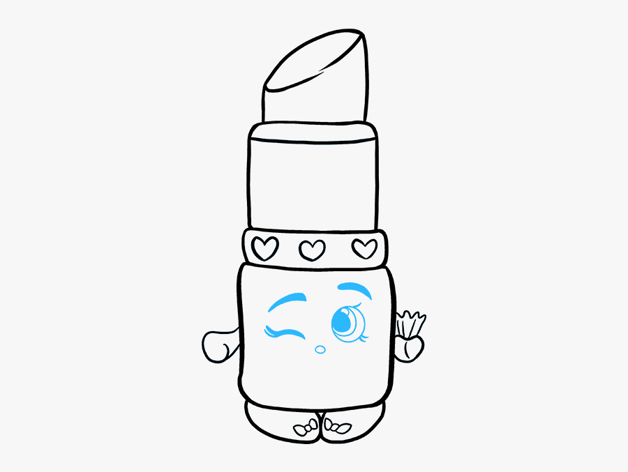 Clip Art Lippy Lips From Really - Cute Easy Shopkins Drawings, Transparent Clipart