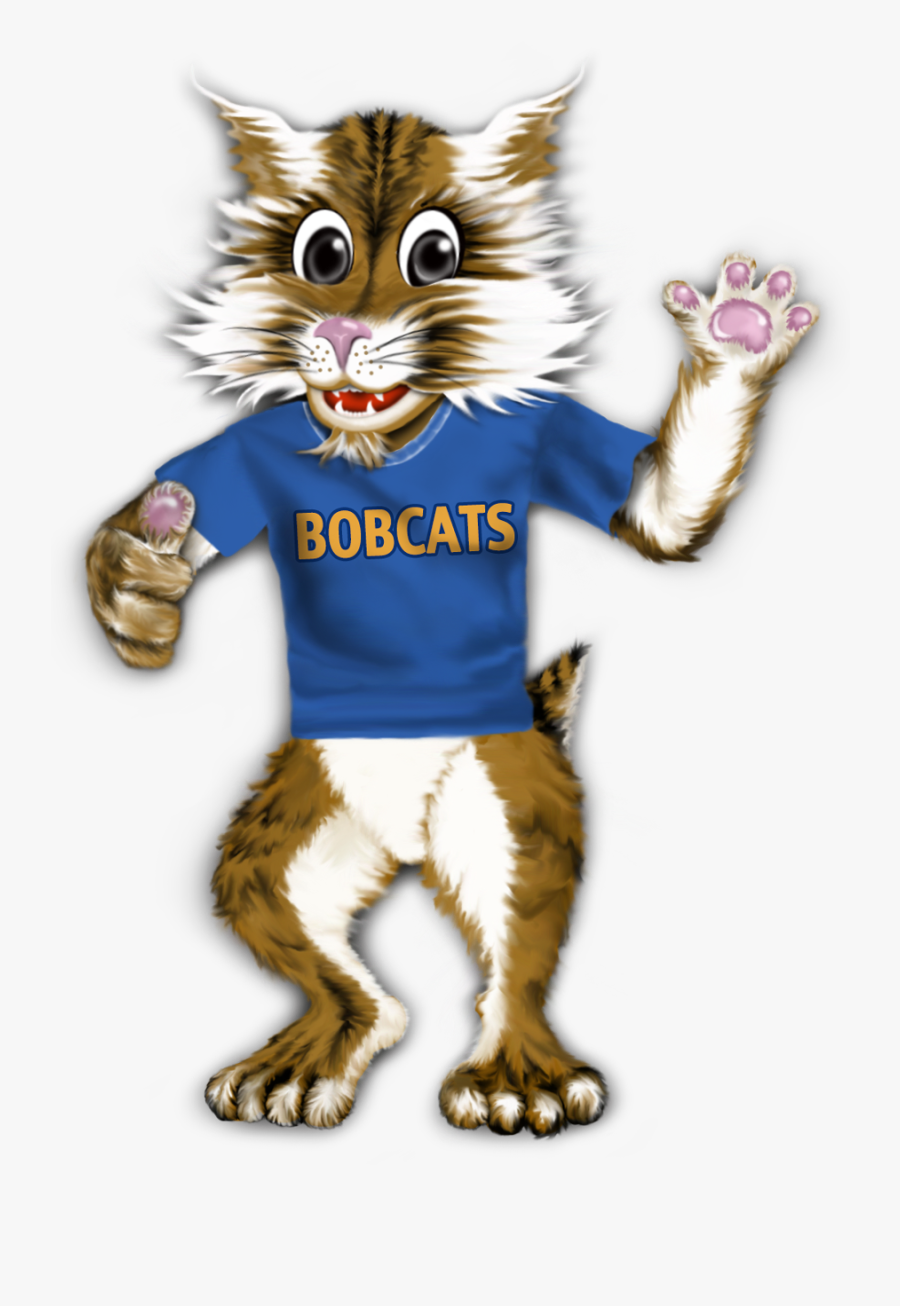 Transparent Bobcat Mascot Clipart - Cartoon, Transparent Clipart