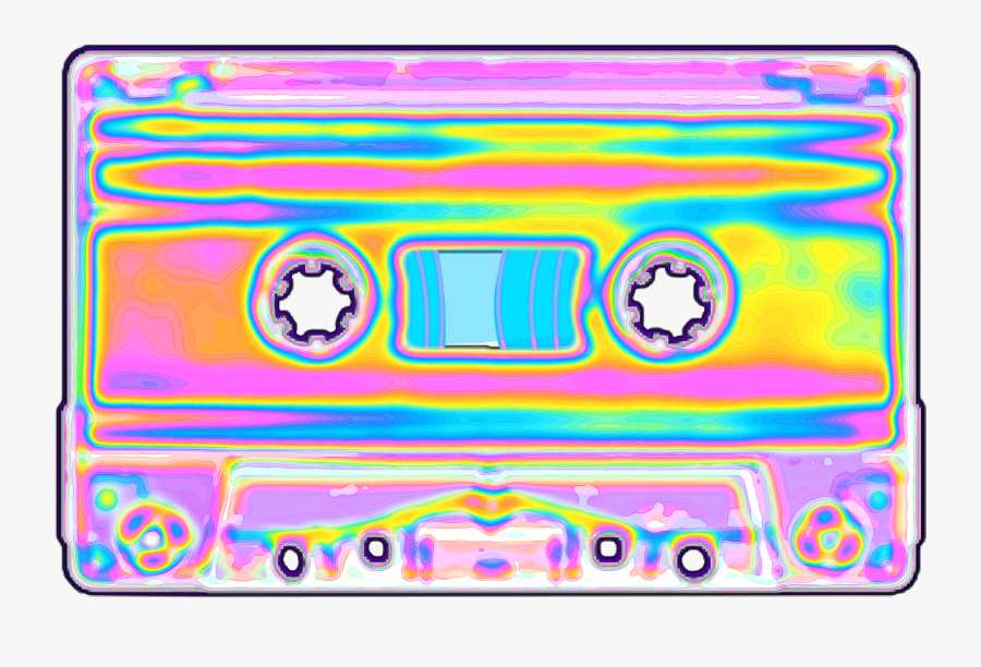 #cassette #tapes #colorful #holographic #pastel #rainbow, Transparent Clipart