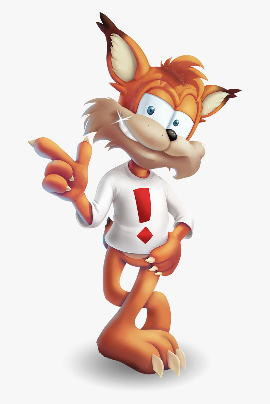 Transparent Bobcat Png - Bubsy The Bobcat, Transparent Clipart