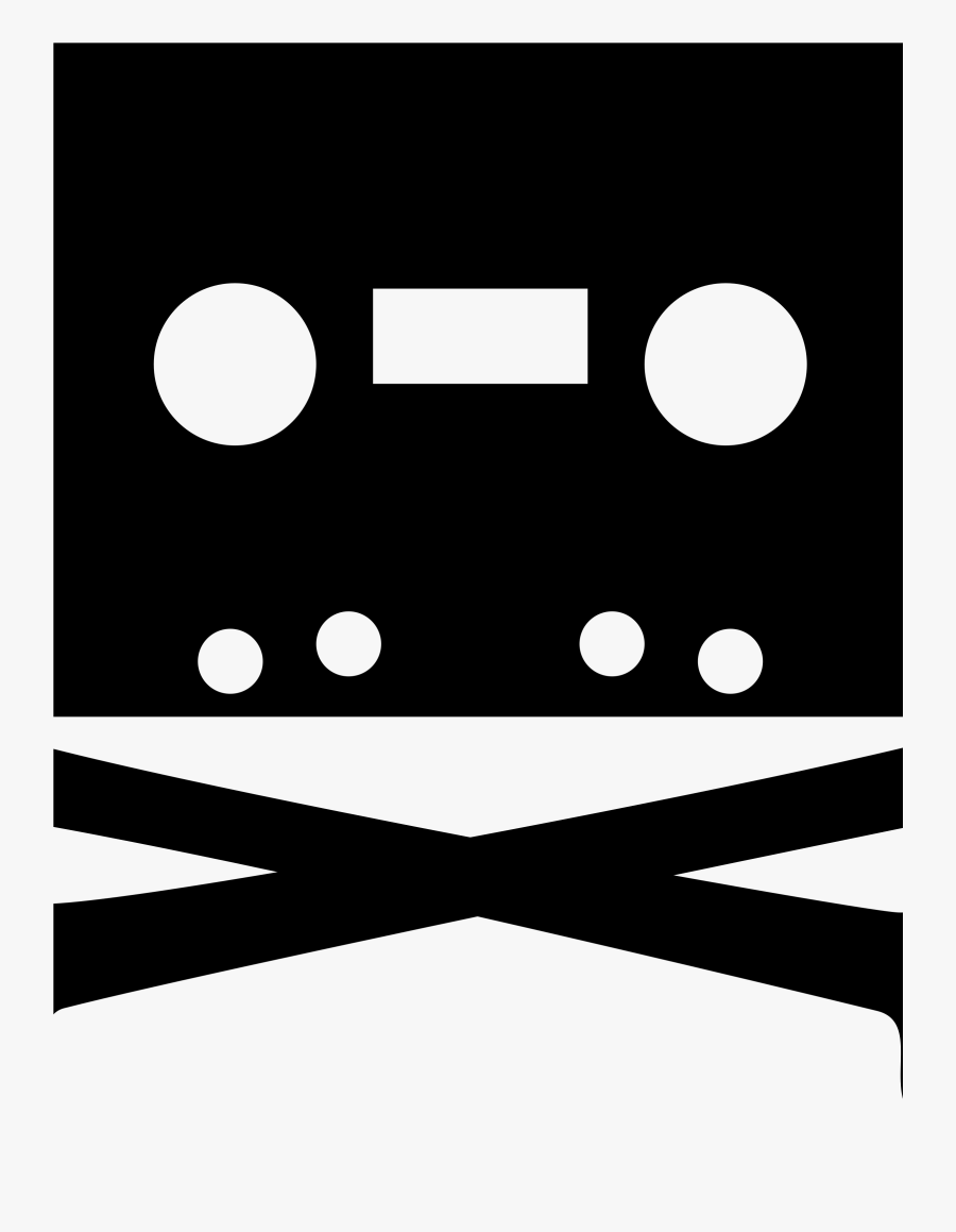 Transparent Cassette Tape Png - Cassette Tape Skull And Crossbones, Transparent Clipart