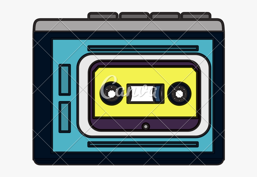Cassette Tape Clipart Retro - Illustration, Transparent Clipart