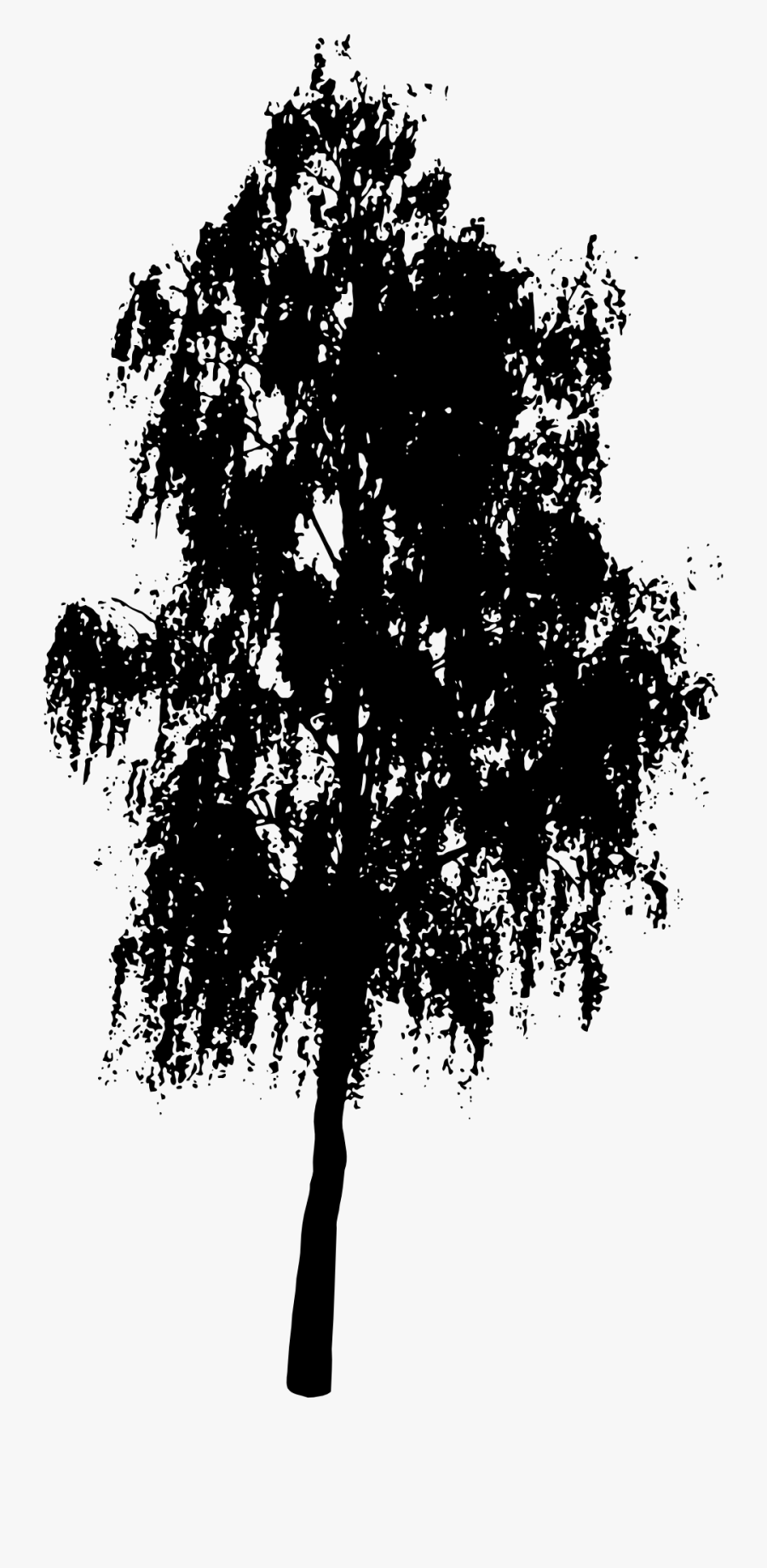 Oak Tree Shrub Clip Art - Birch Tree Silhouette Png, Transparent Clipart