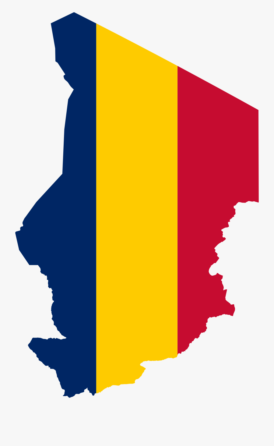 Graphic Free Stock Africa Clipart Country Flag - Flag Map Of Chad, Transparent Clipart