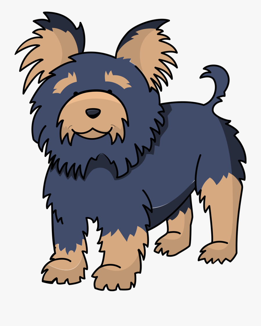 Yorkie Dog Clipart - Png Yorkshire Terrier Cartoon, Transparent Clipart