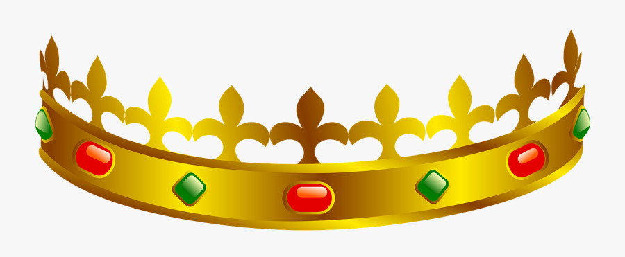 Yellow Clipart Tiara - King Crown Clipart Front, Transparent Clipart