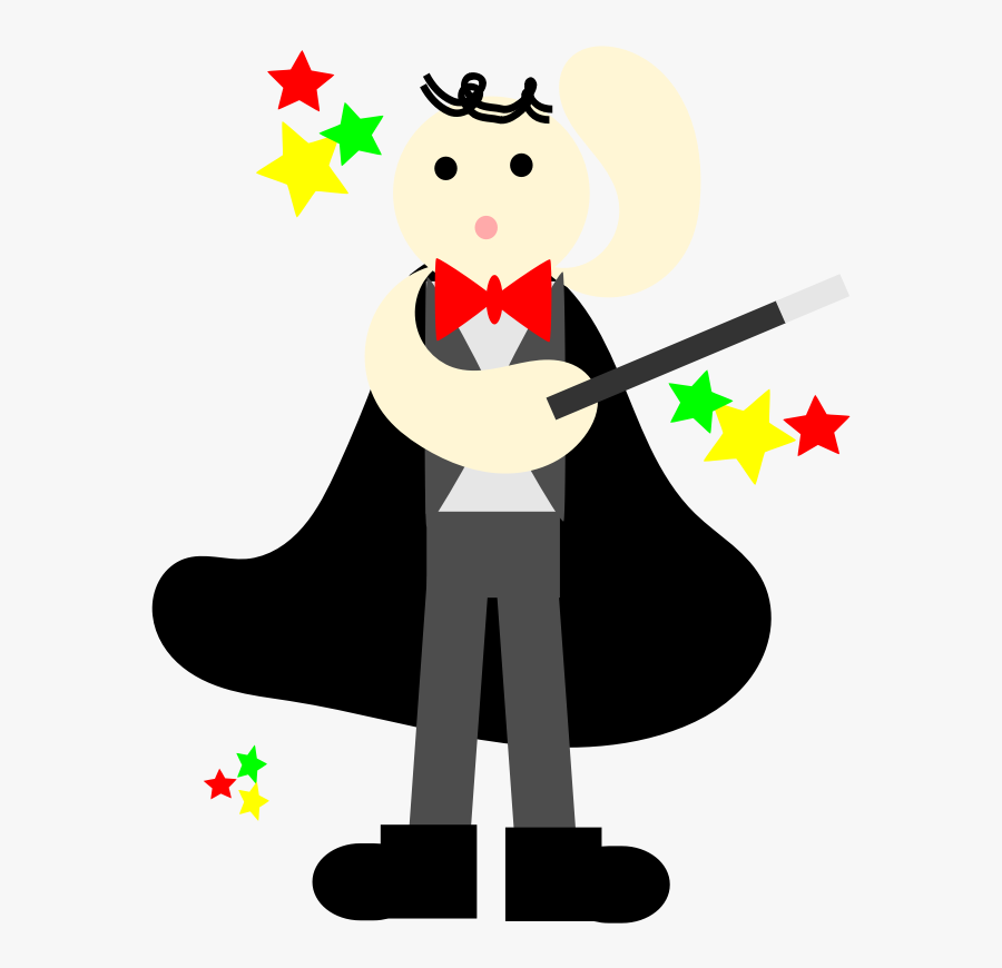 Cute Magician In A Black Cape With A Stick - Thank You Moving Sticker, Transparent Clipart