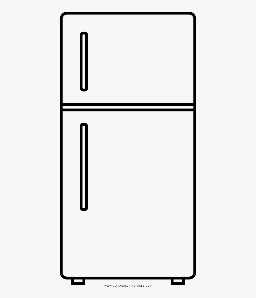 Clip Art Refrigerator Clipart Black And White - Coloring Fridge , Free ...