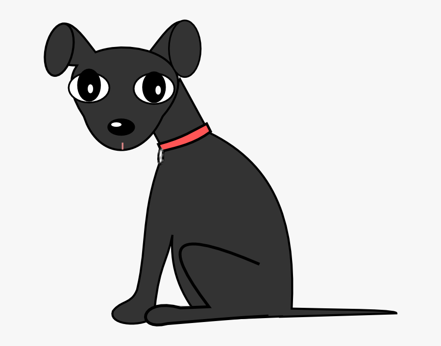 Cute Black Dog Clipart - Black Dog Clipart Transparent Background, Transparent Clipart
