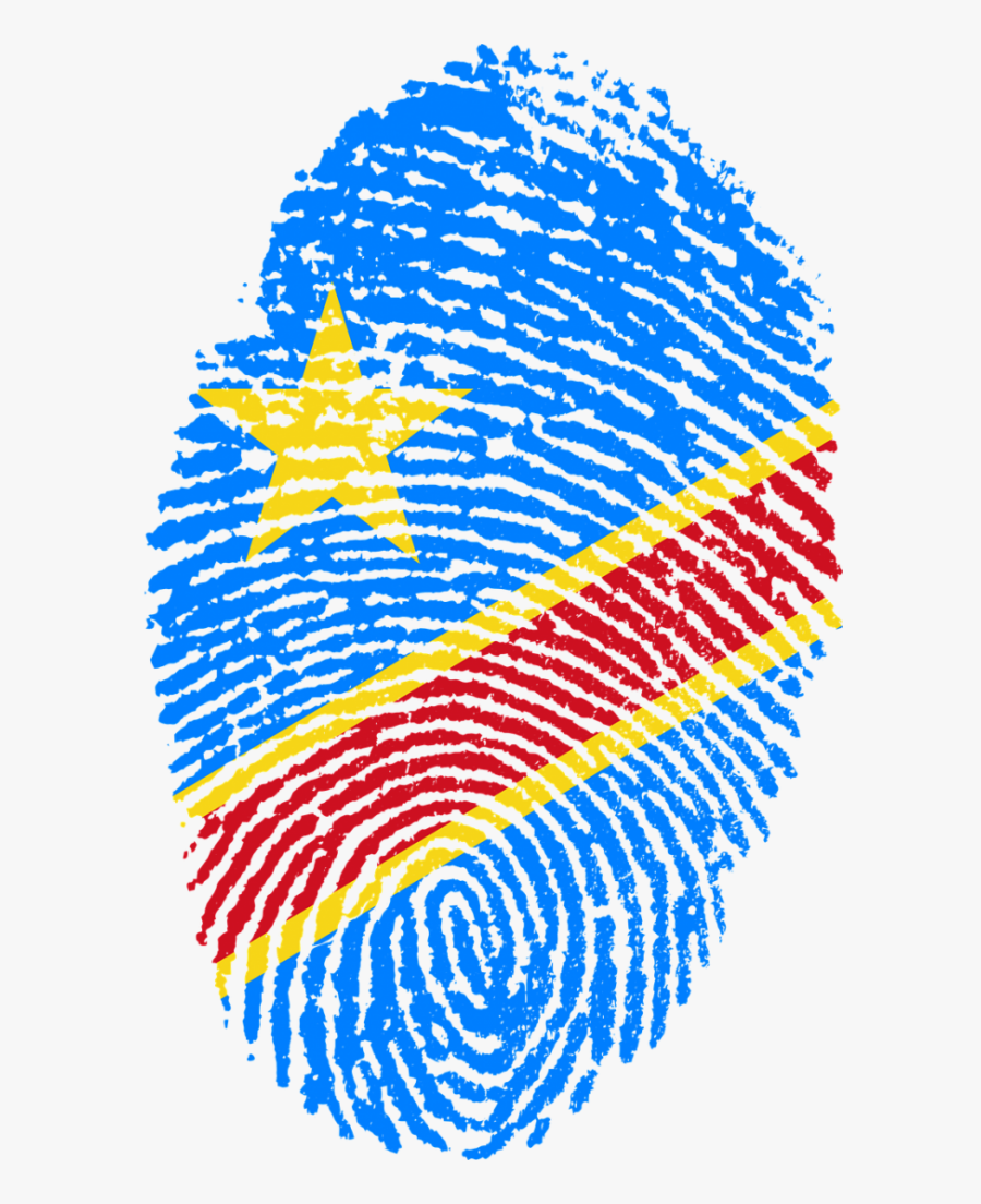 Congo Flag Fingerprint Country Transparent Png Images - Congo Flag Fingerprint, Transparent Clipart
