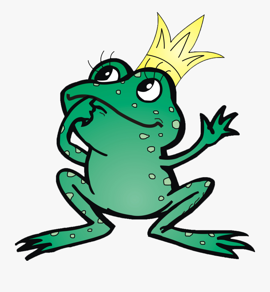 The Frog Prince Clip Art - Frog With Crown Vector, Transparent Clipart