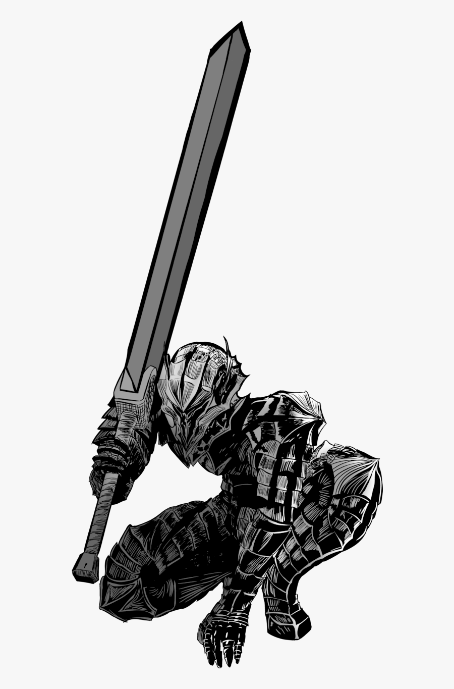 Guts Without Cape By Clipart Free Stock - Berserk Png, Transparent Clipart
