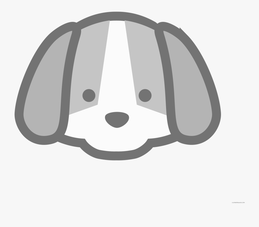 Transparent Dog Clipart Black And White - Cute Clipart Dog Face, Transparent Clipart