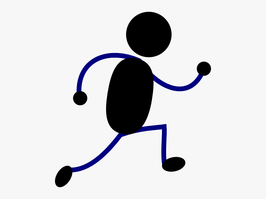 Black Clipart Stick Figure - Stick Figure Running, Transparent Clipart