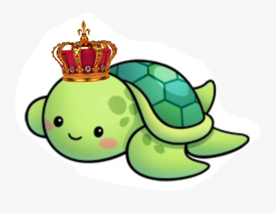 Dad Prince - Cute Sea Turtle Cartoon, Transparent Clipart