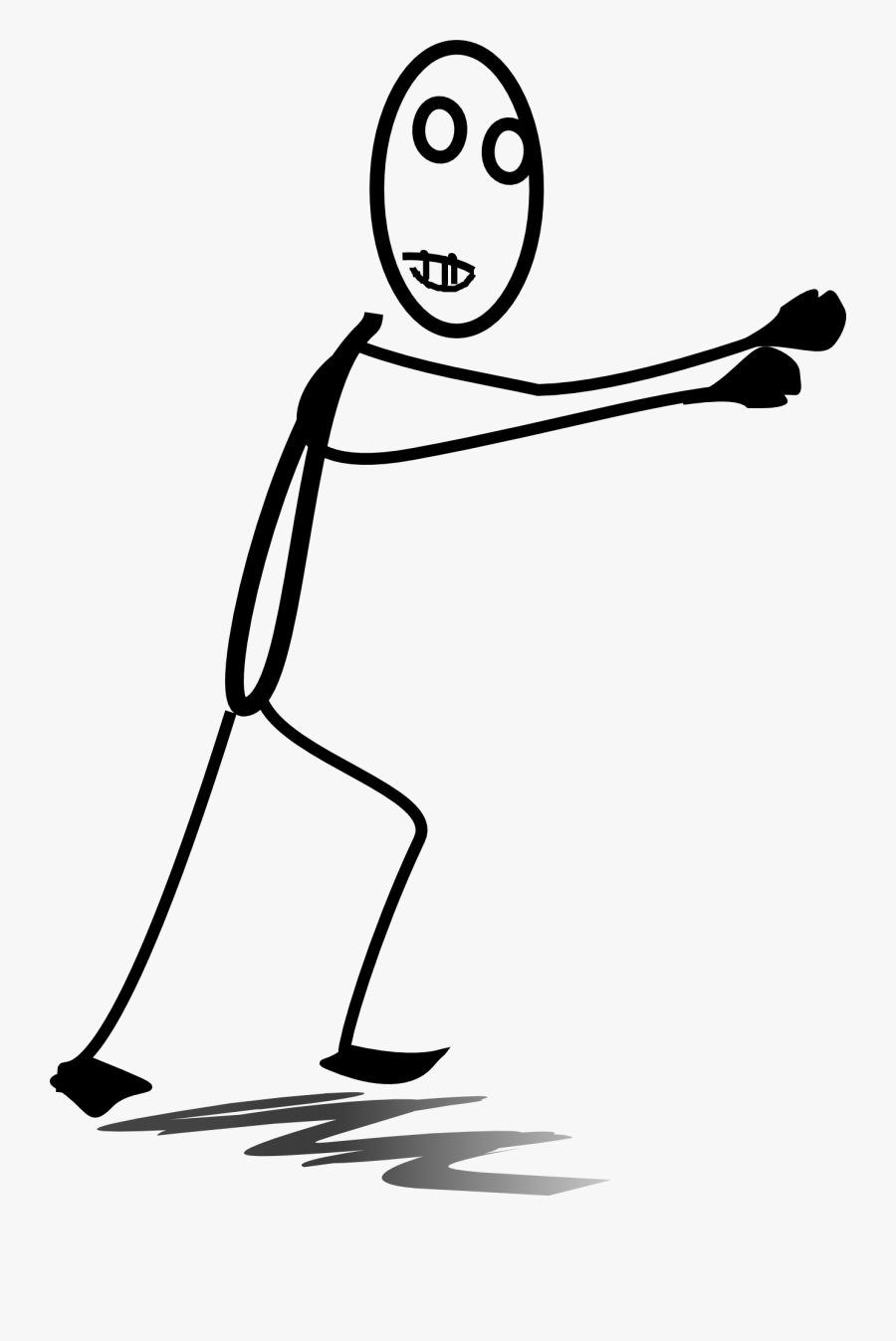 Stick Figure Pushing - Stickman Angry, Transparent Clipart