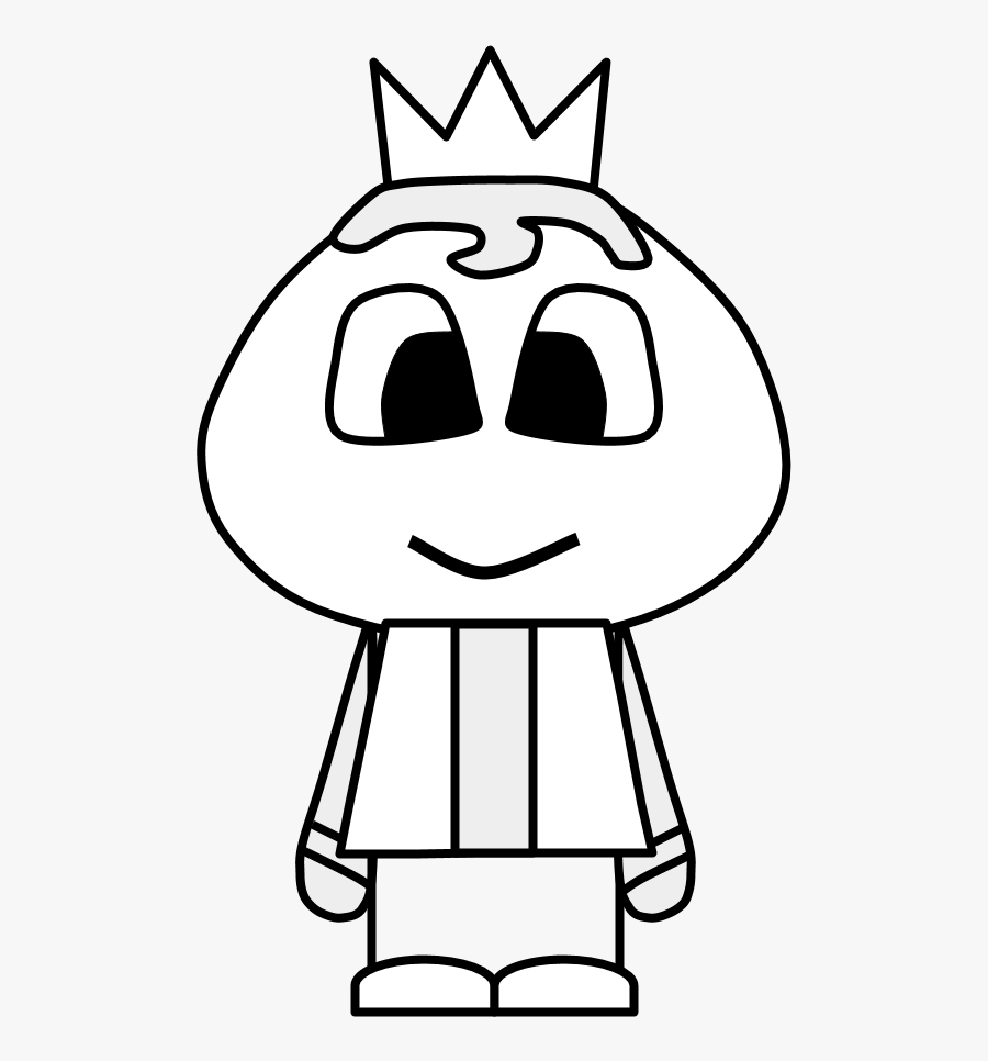 Prince, Crown, Big Eyes, Cartoon Person, Black And - Stitches Cartoon, Transparent Clipart