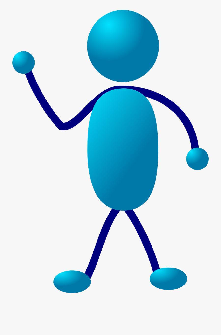 Stick Figure, Stickman, Blue, Lecturing, Lecture - Blue Stick Man, Transparent Clipart