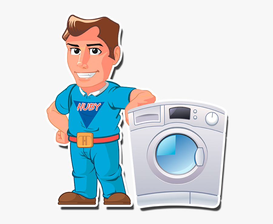 Electrician Clipart Fridge Repair - Washing Machine Service Man Logo, Transparent Clipart