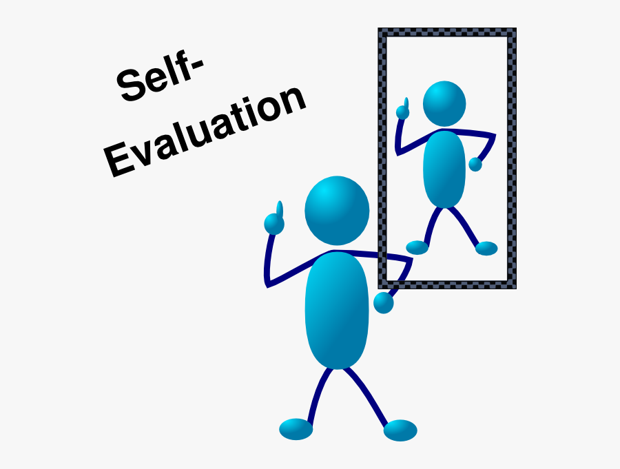 Blue Stick Man Self Evaluation Svg Clip Arts - Reflect Clipart, Transparent Clipart