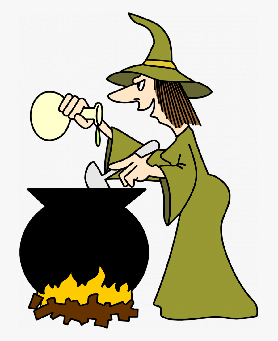 Sturdy Witches Images Free - Witch Cooking In Cauldron , Free Transparent C...