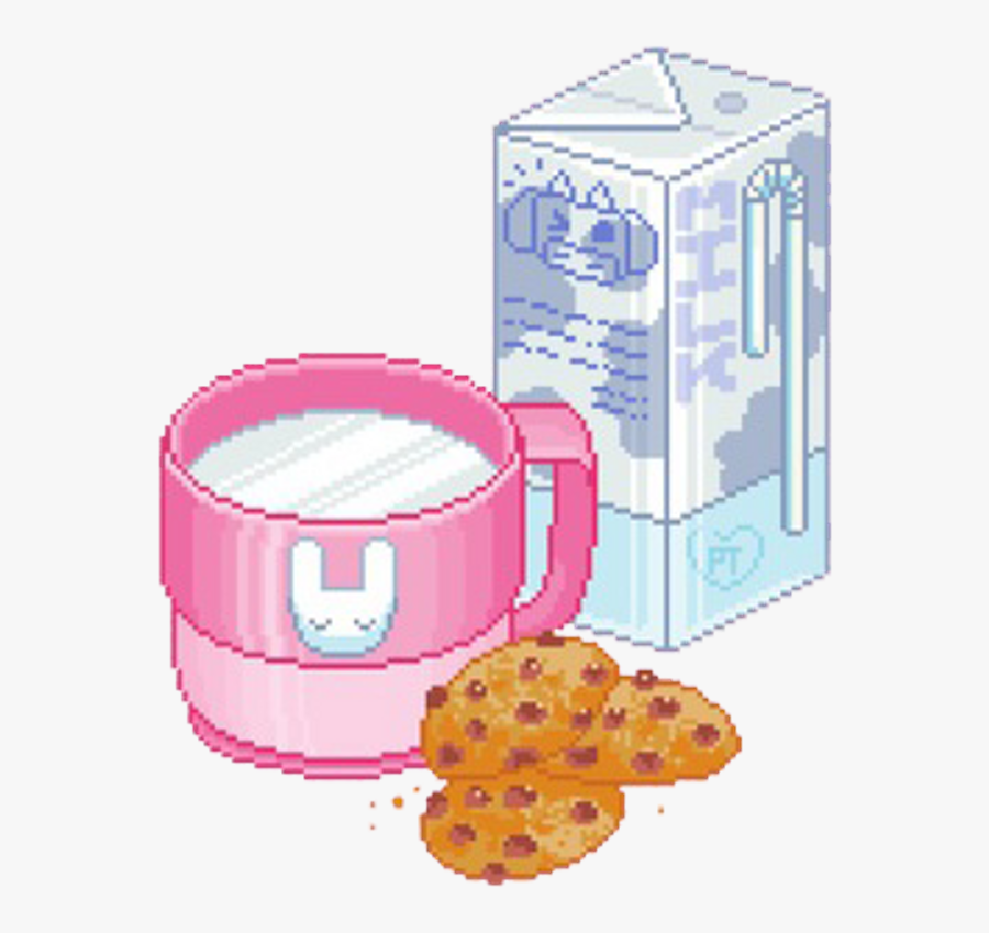 Jpg Freeuse Download Milk And Cookies Clipart - Aesthetic Milk And Cookies, Transparent Clipart