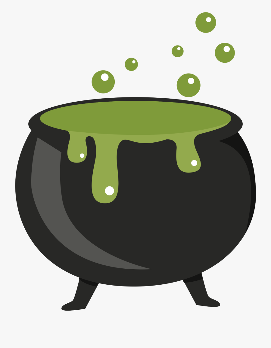 万圣节绿色毒油锅装饰 Clipart , Png Download - 油 鍋 卡通, Transparent Clipart