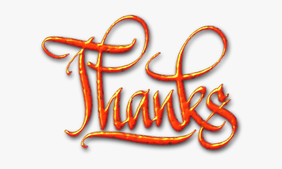 Thanks, Textured Digital Calligraphy - Clip Art Thanks, Transparent Clipart