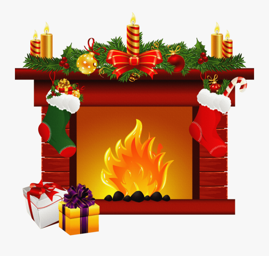 Christmas Clipart Christmas Fireplace Png - Christmas Fire Clipart, Transparent Clipart