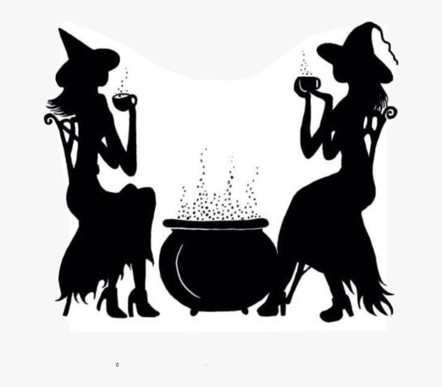 Halloween Silhouette Witch Brew Freetoedit - Witch Cauldron Silhouette, Transparent Clipart