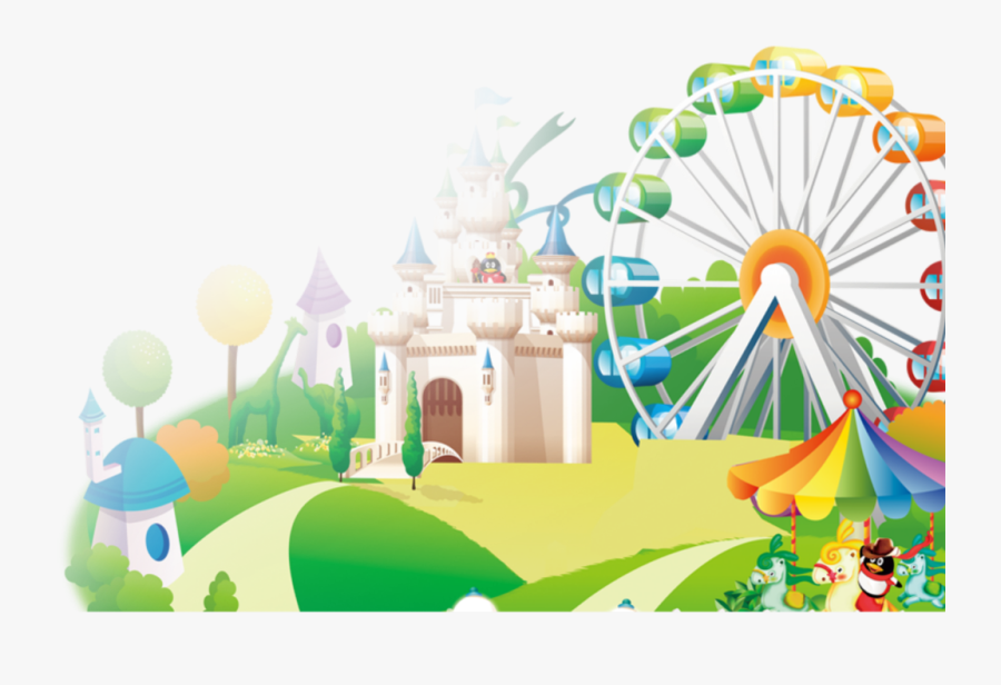 #ftestickers #clipart #cartoon #ferriswheel - Amusement Park Png, Transparent Clipart