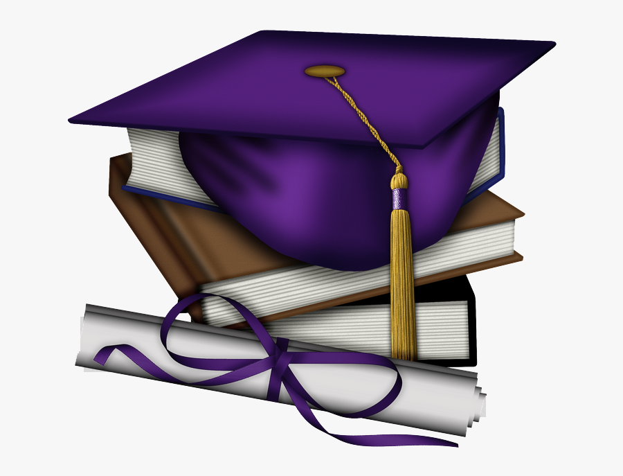 Transparent High School Diploma Png - Purple Graduation Cap Clipart ...