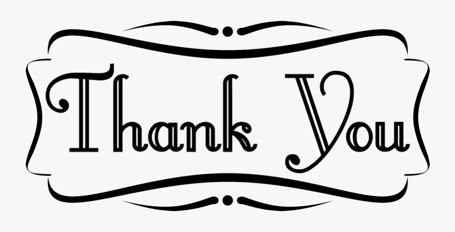 Clip Art Black And White Thank You Clipart - Thank You Border Clip Art, Transparent Clipart