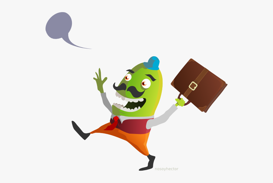 Funny Man Carrying Briefcase Svg Clip Arts - Funny Small Png, Transparent Clipart