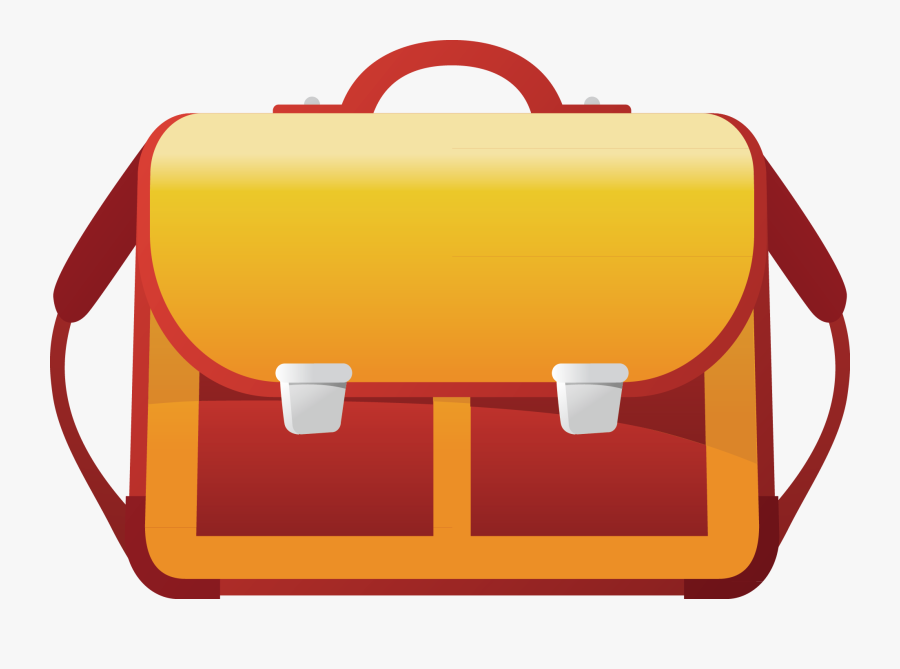 Png Free Stock Briefcase Clipart Orange - Satchel, Transparent Clipart