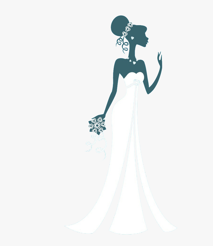 Wedding Cake Bride Wedding Dress Bridal Shower - Illustration, Transparent Clipart