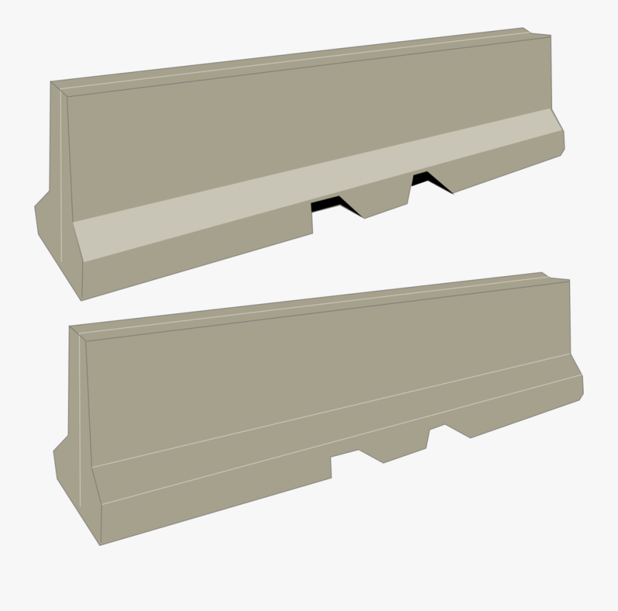 Jersey Barrier Traffic Barrier Brick Wall - Traffic Wall, Transparent Clipart