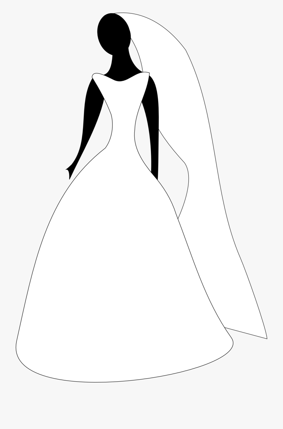 Bridal Attire Wedding Gown Bride - Vestido De Novia Caricatura Png, Transparent Clipart