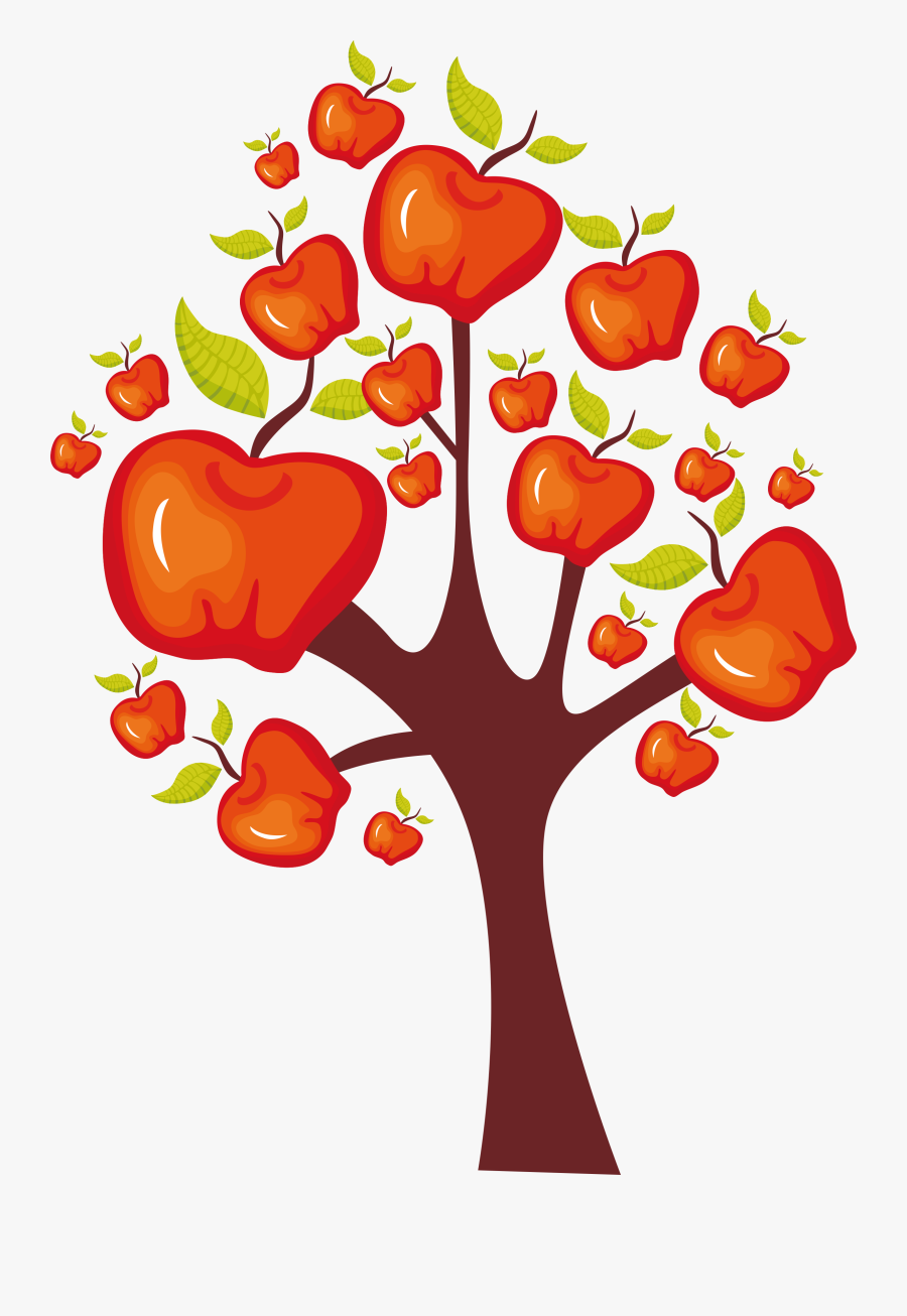 Fall Apple Tree Clipart - Tree Clipart Apples Png, Transparent Clipart