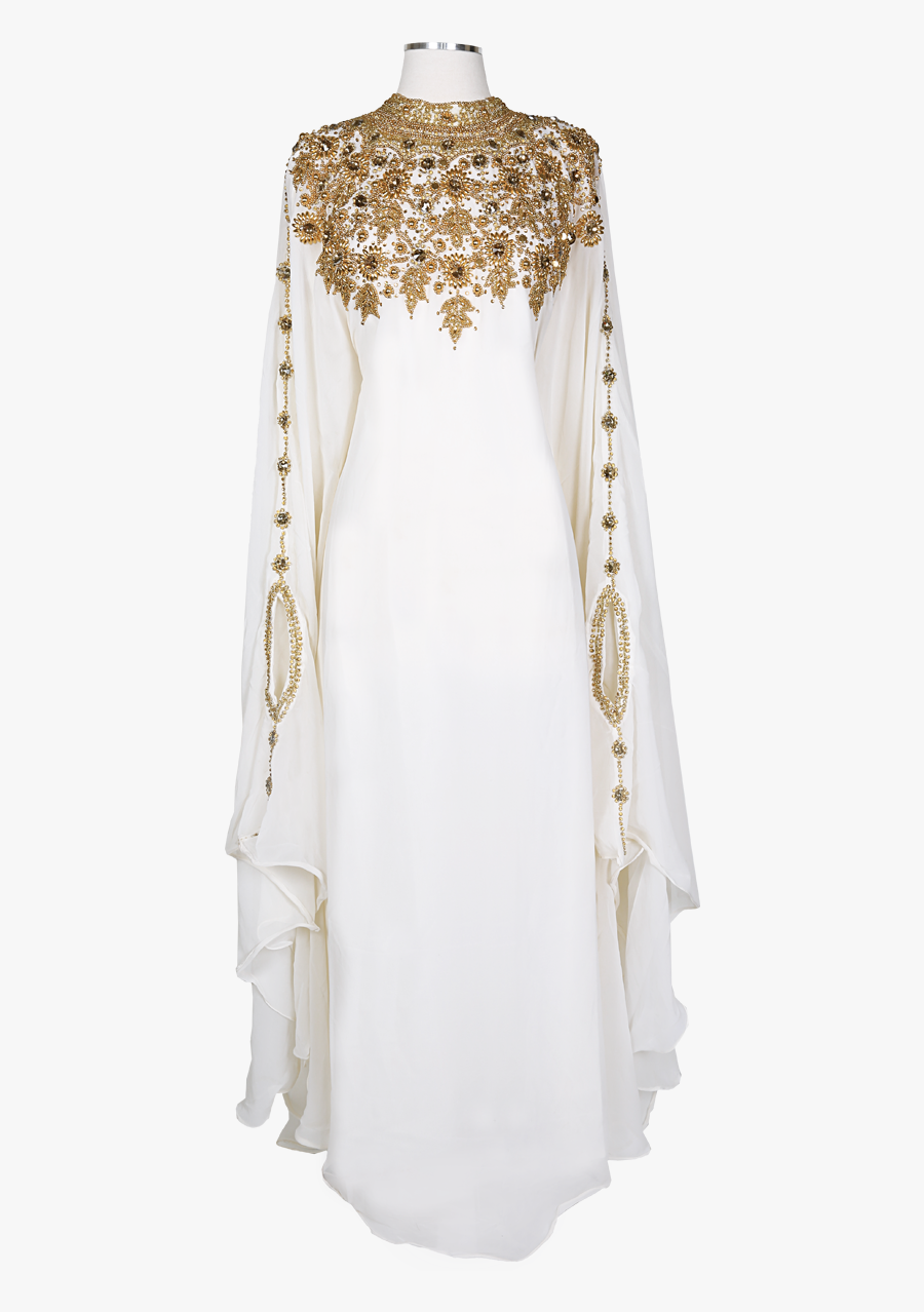 Clip Art Muslim Wedding Dress - Kaftan White Dress, Transparent Clipart