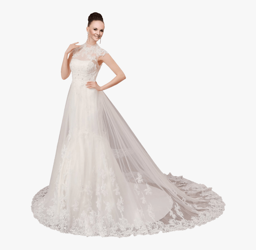 Lace Wedding Dress Png, Transparent Clipart